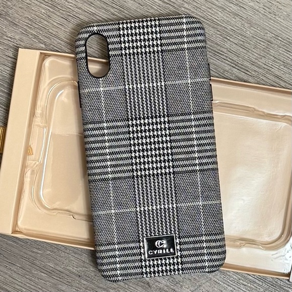 Cyrill Black & White Plaid iPhone Xs MAX Protective Phone Case Cover - Picture 1 of 4